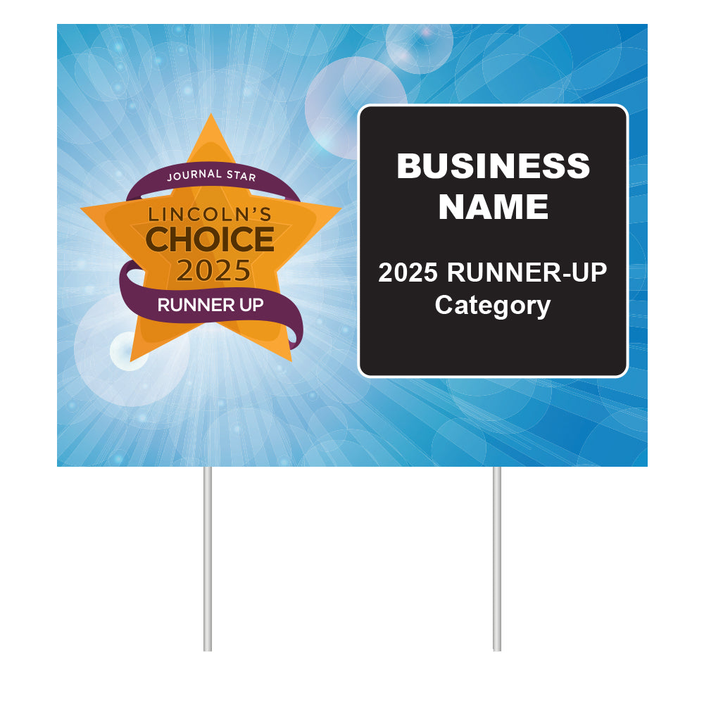 Double-Sided Yard Sign w/ Stake