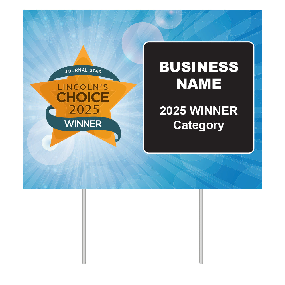 Double-Sided Yard Sign w/ Stake